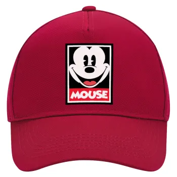 Μίκυ Μάους, Καπέλο Ενηλίκων Ultimate ΚΟΚΚΙΝΟ, (100% ΒΑΜΒΑΚΕΡΟ DRILL, ΕΝΗΛΙΚΩΝ, UNISEX, ONE SIZE)