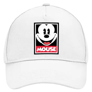 Μίκυ Μάους, Καπέλο Ενηλίκων Baseball, Drill, Λευκό (100% ΒΑΜΒΑΚΕΡΟ, ΕΝΗΛΙΚΩΝ, UNISEX, ONE SIZE)