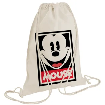 Μίκυ Μάους, Τσάντα πλάτης πουγκί GYMBAG natural (28x40cm)