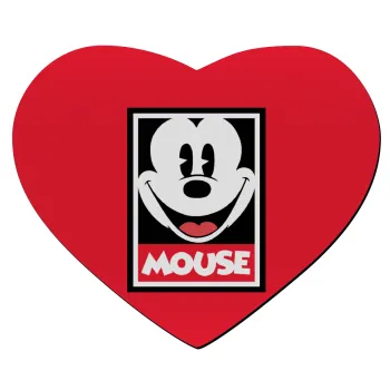 Mickey Mouse, Mousepad heart 23x20cm
