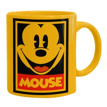 Μίκυ Μάους, Κούπα, κεραμική κίτρινη, 330ml