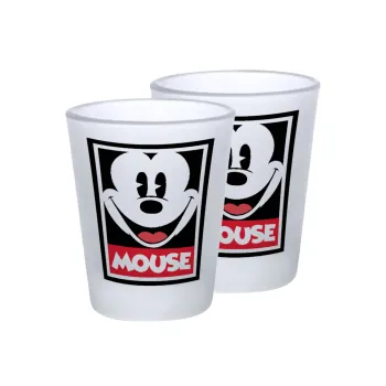 Mickey Mouse, Σφηνοπότηρα γυάλινα 45ml του πάγου (2 τεμάχια)