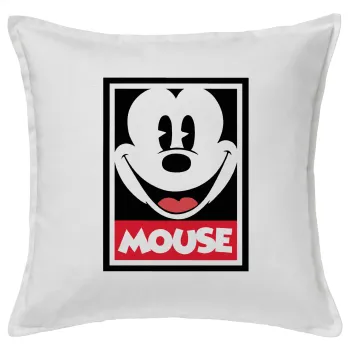 Μίκυ Μάους, Μαξιλάρι καναπέ ΛΕΥΚΟ 100% βαμβάκι, περιέχεται το γέμισμα (50x50cm)