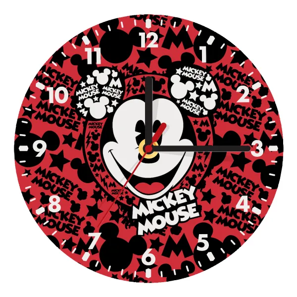 Mickey Mouse — Ρολόι τοίχου ξύλινο (20cm)