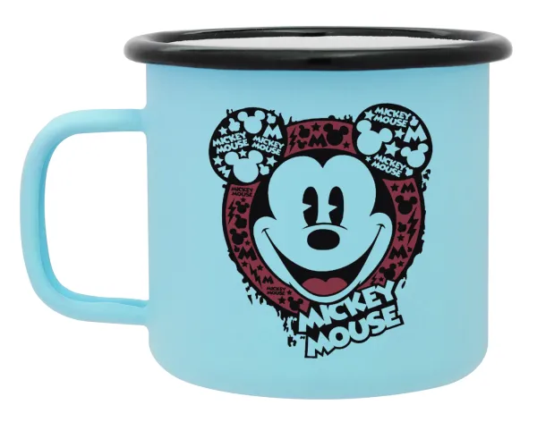 Mickey Mouse — Κούπα Μεταλλική εμαγιέ ΜΑΤ σιέλ 360ml