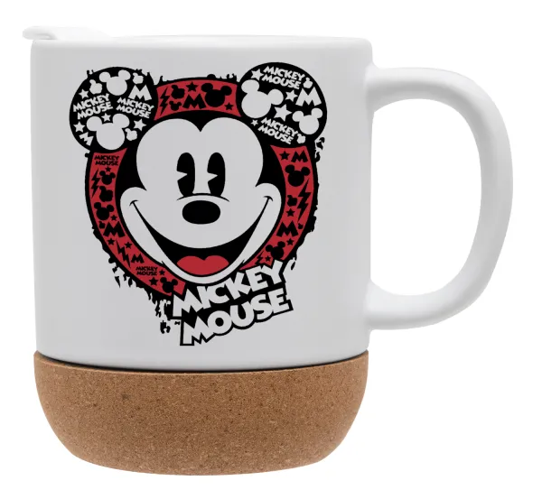 Mickey Mouse — Κούπα, κεραμική με βάση φελού και καπάκι (ΜΑΤ), 330ml