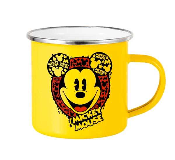 Mickey Mouse — Yellow Enamel Metallic Cup 360ml