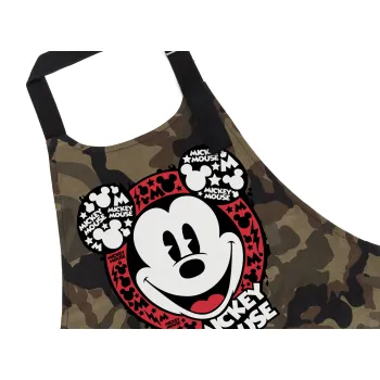 Mickey Mouse, Ποδιά Σεφ με τσέπες, Βαμβακερή, Camouflage (ΕΝΗΛΙΚΩΝ, 100% COTTON)