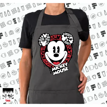 Mickey Mouse, Ποδιά μακριά Σεφ ολόσωμη με τσέπες GREY (ΕΝΗΛΙΚΩΝ)
