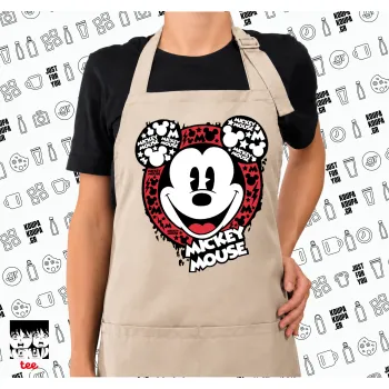 Mickey Mouse, Ποδιά μακριά Σεφ ολόσωμη με τσέπες SAND (ΕΝΗΛΙΚΩΝ)