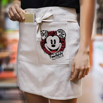 Mickey Mouse, Ποδιά Μέσης με διπλή τσέπη Barista/Bartender, Beige