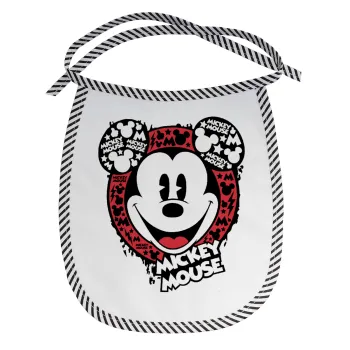 Mickey Mouse, Σαλιάρα μωρού αλέκιαστη με κορδόνι Μαύρη