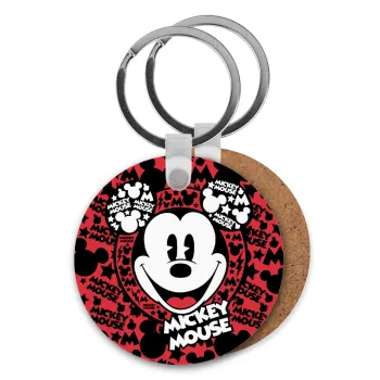 Mickey Mouse, Μπρελόκ Ξύλινο στρογγυλό MDF Φ5cm