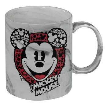 Mickey Mouse, Mug ceramic marble style, 330ml