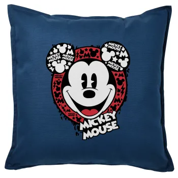 Mickey Mouse, Sofa cushion Blue 50x50cm includes filling