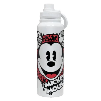 Mickey Mouse, Θερμός 1L Ανοξείδωτο με Βάση Κινητού & Διπλά Τοιχώματα