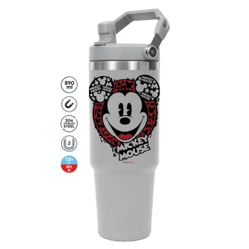 Mickey Mouse, ΓΚΡΙ χρώματος Θερμός Ανοξείδωτο 890ml (30oz) με χερούλι