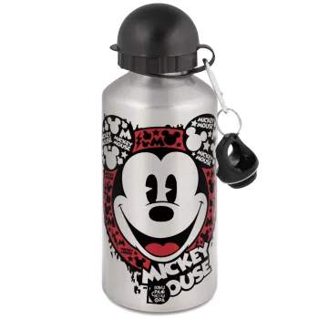 Mickey Mouse, Metallic water jug, Silver, aluminum 500ml