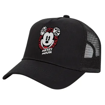 Mickey Mouse, Καπέλο Trucker με Δίχτυ, Μαύρο, (ΒΑΜΒΑΚΕΡΟ, ΠΑΙΔΙΚΟ, UNISEX, ONE SIZE)