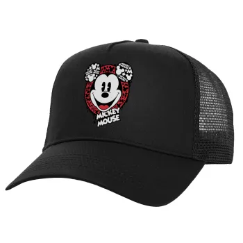 Mickey Mouse, Καπέλο Ενηλίκων Structured Trucker, με Δίχτυ, Μαύρο (100% ΒΑΜΒΑΚΕΡΟ, ΕΝΗΛΙΚΩΝ, UNISEX, ONE SIZE)