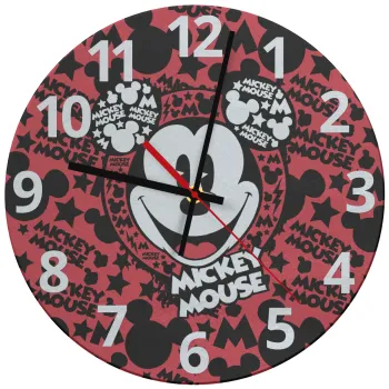Mickey Mouse, Ρολόι τοίχου γυάλινο (30cm)