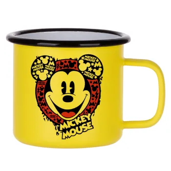 Mickey Mouse, Metallic enamel MATT Yellow cup 360ml