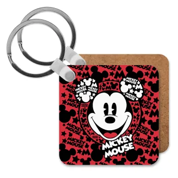 Mickey Mouse, Μπρελόκ Ξύλινο τετράγωνο MDF