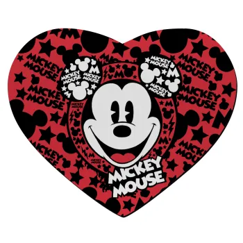 Mickey Mouse, Mousepad heart 23x20cm