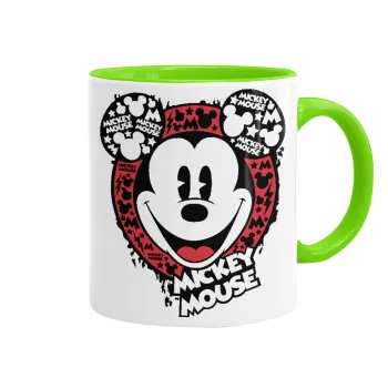 Mickey Mouse, Κούπα χρωματιστή βεραμάν, κεραμική, 330ml