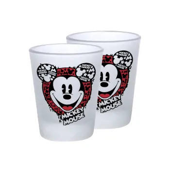Mickey Mouse, Σφηνοπότηρα γυάλινα 45ml του πάγου (2 τεμάχια)