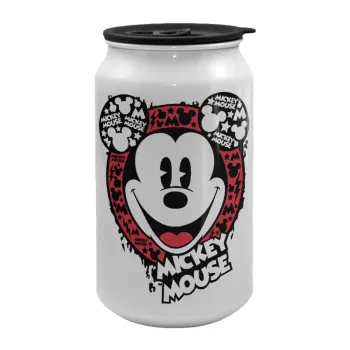 Mickey Mouse, Κούπα ταξιδιού μεταλλική με καπάκι (tin-can) 500ml