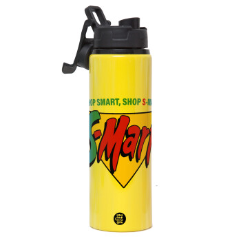 S-mart Evil Dead, Metallic water bottle with safety lid, 850ml aluminum