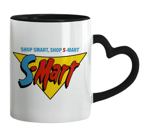 S-mart Evil Dead — Mug heart black handle, ceramic, 330ml