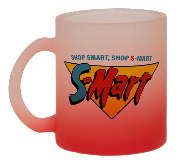 S-mart Evil Dead — Two-tone glass mug with matte red base, 330ml