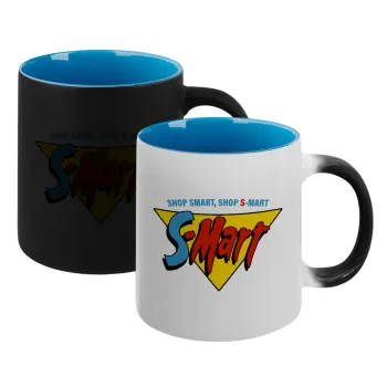 S-mart Evil Dead, Κούπα Μαγική εσωτερικό μπλε, κεραμική 330ml που αλλάζει χρώμα με το ζεστό ρόφημα