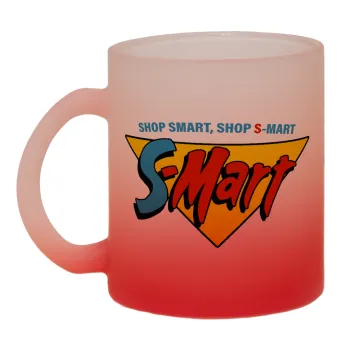 S-mart Evil Dead, Κούπα γυάλινη δίχρωμη με βάση το κόκκινο ματ, 330ml