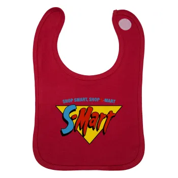 S-mart Evil Dead, Σαλιάρα με Σκρατς Κόκκινη 100% Organic Cotton (0-18 months)