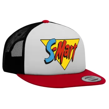 S-mart Evil Dead, Καπέλο Ενηλίκων Foam Flat Snapback με Δίχτυ Κόκκινο-Λευκό-Μαύρο (POLYESTER, ΕΝΗΛΙΚΩΝ, UNISEX, ONE SIZE)