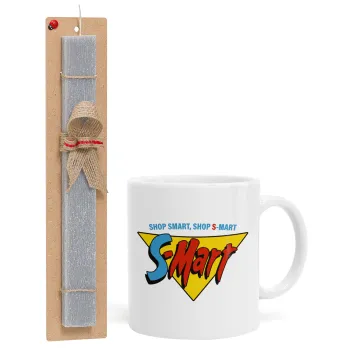 S-mart Evil Dead, Easter Set, Ceramic Cup (330ml) & Easter aromatic flat candle (30cm) (GRAY)