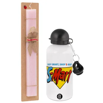S-mart Evil Dead, Easter Set, metallic aluminum bottle (500ml) & aromatic flat Easter candle (30cm) (PINK)