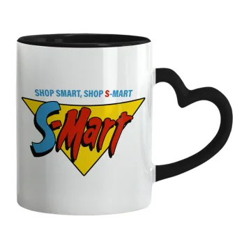 S-mart Evil Dead, Κούπα καρδιά χερούλι μαύρη, κεραμική, 330ml