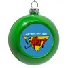 Στολίδι Χριστουγεννιάτικη μπάλα δένδρου Πράσινο 8cm