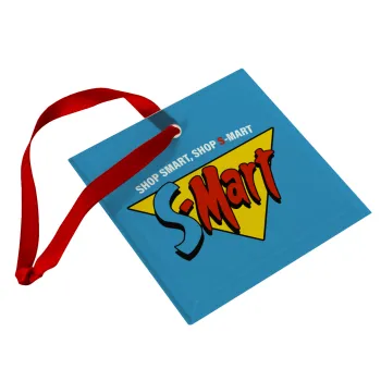 S-mart Evil Dead, Στολίδι Χριστουγεννιάτικο στολίδι γυάλινο τετράγωνο 9x9cm