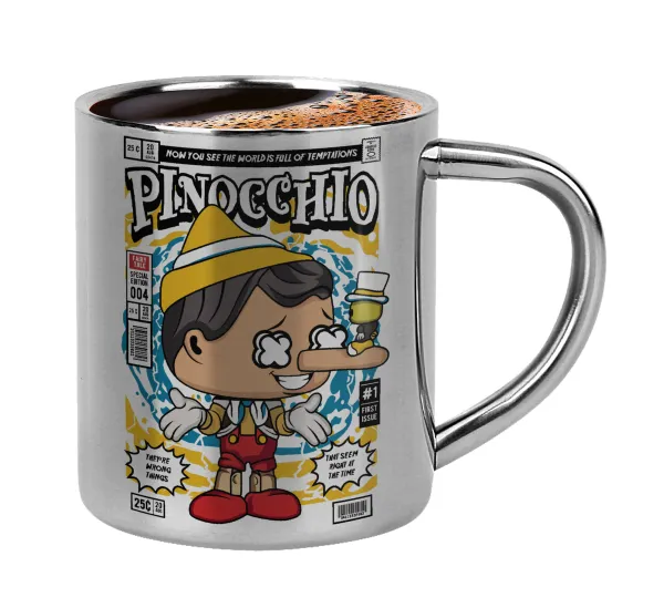 Pinocchio — Κουπάκι μεταλλικό διπλού τοιχώματος για espresso (220ml)