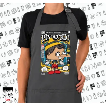 Pinocchio, Ποδιά μακριά Σεφ ολόσωμη με τσέπες GREY (ΕΝΗΛΙΚΩΝ)