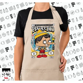 Pinocchio, Ποδιά μακριά Σεφ ολόσωμη με τσέπες SAND (ΕΝΗΛΙΚΩΝ)