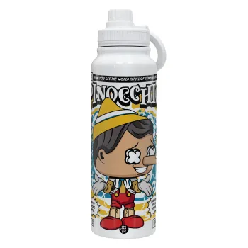 Pinocchio, Θερμός 1L Ανοξείδωτο με Βάση Κινητού & Διπλά Τοιχώματα