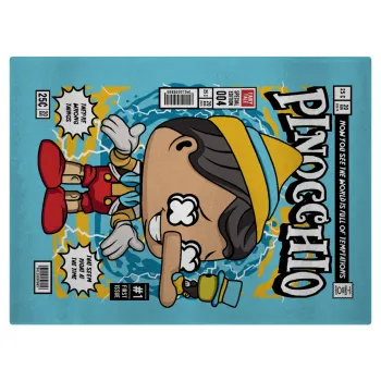Pinocchio, Επιφάνεια κοπής γυάλινη (38x28cm)