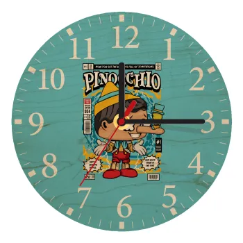 Pinocchio, Ρολόι τοίχου ξύλινο plywood (20cm)