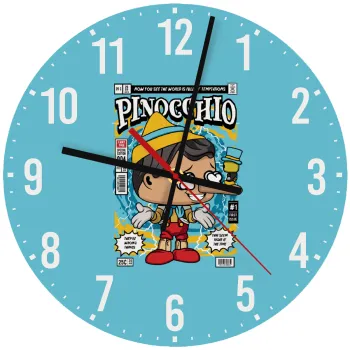 Pinocchio, Ρολόι τοίχου ξύλινο (30cm)